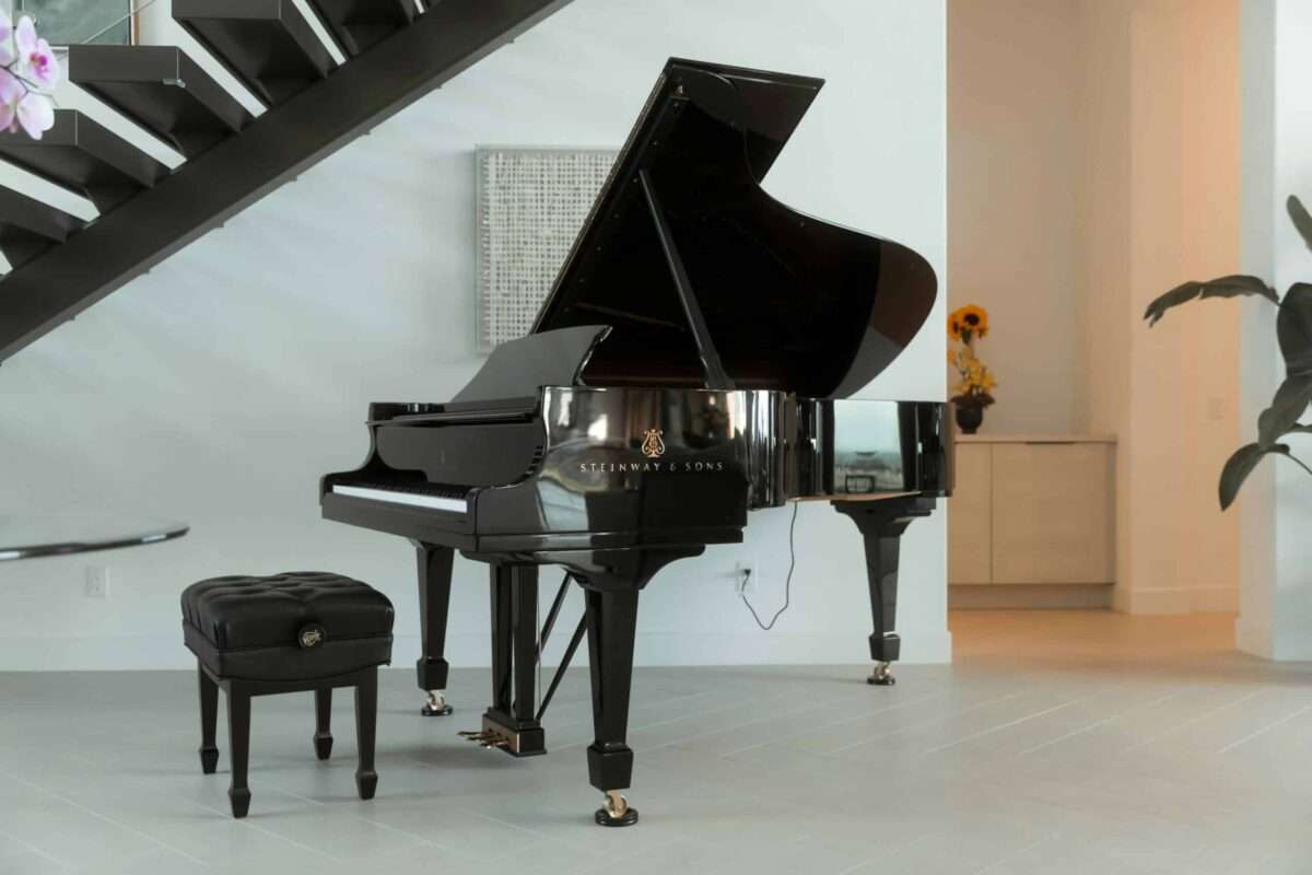 Luxury Home Interior with Steinway Grand Piano