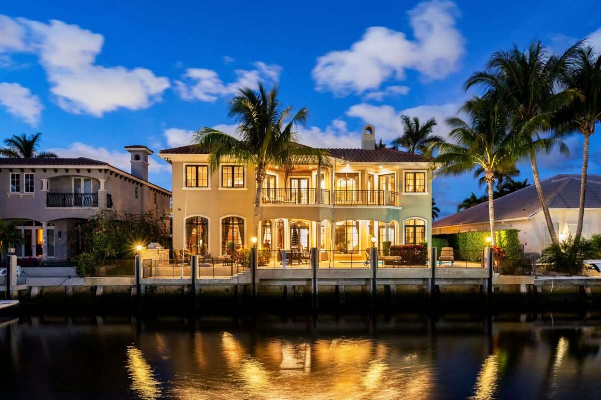 Luxury waterfront home in South Florida illustrating coastal material selection and salt air exposure